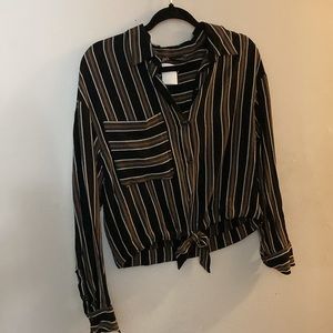 ZARA BLACK & BROWN BLOUSE